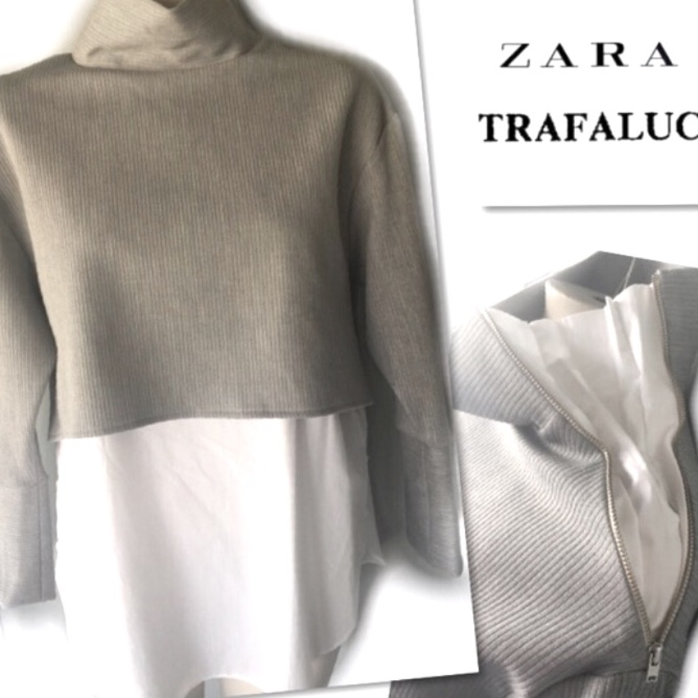 Zara Grey and white tunic